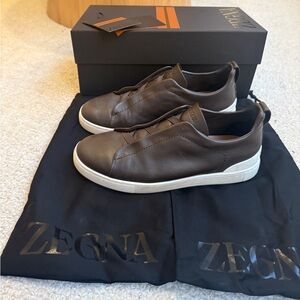 Zegna Men’s Second Skin Triple Stitch Sneakers
